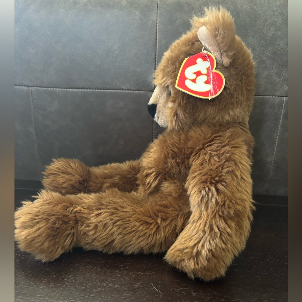 Vintage 1995 Classic TY Plush Brown Teddy Bear Nutmeg - Picture 5 of 10